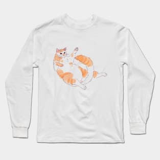 Playing Ginger Kitty Long Sleeve T-Shirt